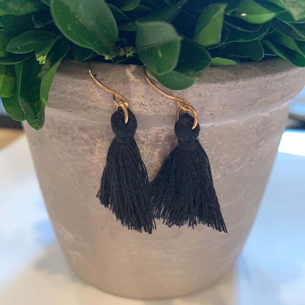 Black Tassel Earrings